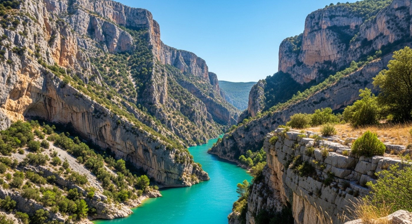 Le Verdon turquoise entre de hautes parois